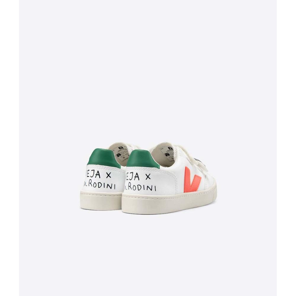 Veja V-12 CWL MINI-RODINI RABBIT Kids' Shoes White | NZ 807SGL